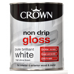 Crown Non Drip Gloss 750ml - Pure Brilliant White - STX-587145 