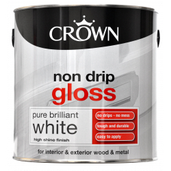 Crown Non Drip Gloss 2.5L - Pure Brilliant White - STX-587520 