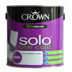 Crown Solo One Coat Satin 2.5L - Pure Brilliant White - STX-588953 