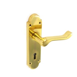 Securit Richmond Brass Lock Handles (Pair) - 170mm - STX-591899 