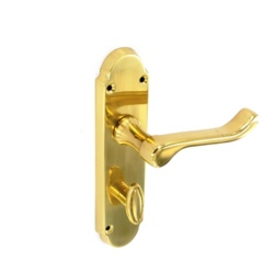 Securit Richmond Brass Bathroom Handles (Pair) - 170mm - STX-597291 