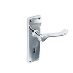 Securit Scroll Chrome Lock Handles (Pair) - 155mm - STX-598247 