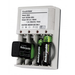 Lloytron Mains Battery Charger 4 x AA Or AAA - Indoor use only - STX-613102 