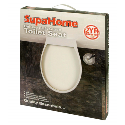 SupaHome Deluxe Soft Close White Toilet Seat - STX-623980 
