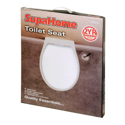 SupaHome Plastic White Toilet Seat - STX-624098 