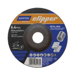 Norton Clipper Metal Grinding Disc - 125mm x 6mm - STX-644353 