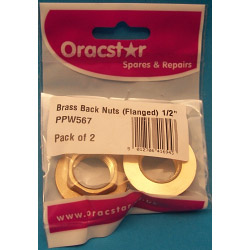 Oracstar Brass Back Nuts - Flanged 1/2" - STX-657886 