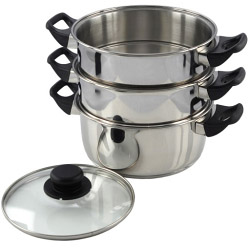 Pendeford Stainless Steel Collection 3 Tier Steamer - 20cm - STX-658201 