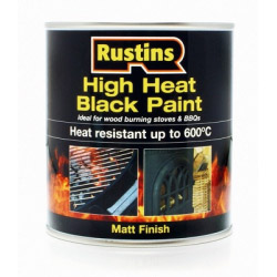 Rustins High Heat Paint Black - 250ml - STX-663208 