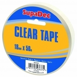 SupaDec Clear Tape - 18mm x 50m - STX-664500 