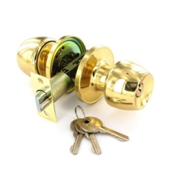 Securit Brass Entrance Lock Set with 3 Keys - 60mm/70mm - STX-665928 