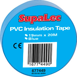SupaLec PVC Insulation Tapes - Blue 20 Metre Pack 10 - STX-677449 