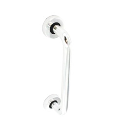 Securit Aluminium Round Bar Pull Polished with Roses - 230mm - STX-681533 