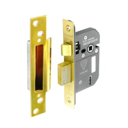 Securit 5 Lever Sash Lock BS3621 Brass - 63mm - STX-686132 