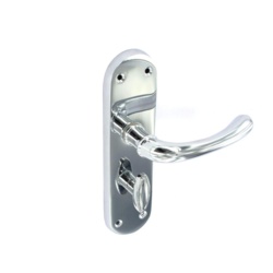 Securit Rosa Chrome Bathroom Handles (Pair) - 170mm - STX-689423 