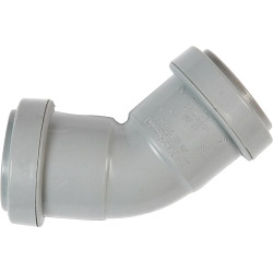 Polypipe Obtuse Bend Push Fit 45 Degrees - 40mm Grey - STX-694290 