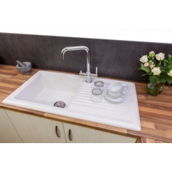 Reginox White Ceramic Reversible Sink - 1 Bowl - STX-699432 