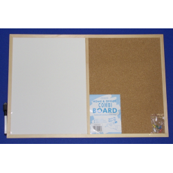 Nicoline Combi Boards (half Cork / half Write-on/Wipe-off) - 60cm x 40cm - STX-725021 