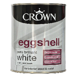 Crown Eggshell 750ml - Pure Brilliant White - STX-727032 