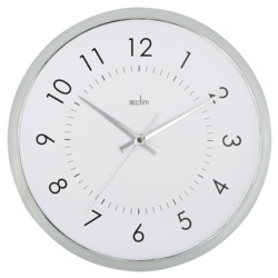 Acctim Yoko Wall Clock White - Chrome - STX-738712 