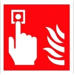 House Nameplate Co Fire Alarm Symbol Sign - 10x10cm - STX-742162 