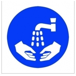 House Nameplate Co Wash Hands Symbol - 10x10cm - STX-742191 