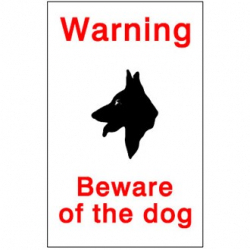 House Nameplate Co Beware Of The Dog - 15x10cm - STX-742235 
