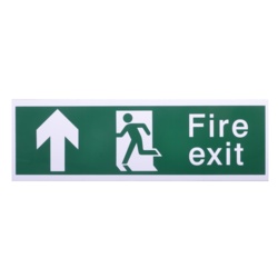 House Nameplate Co Fire Exit with Arrow Forward - Forward Arrow - STX-742264 
