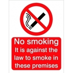 House Nameplate Co Against The Law Smoking - 15x20cm - STX-742372 