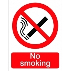 House Nameplate Co No Smoking Sign - 15x20cm - STX-742395 