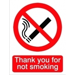 House Nameplate Co Thanks For Not Smoking - 15x20cm - STX-742400 