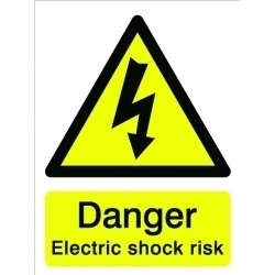 House Nameplate Co Danger Electric Shock Risk - 15x20cm - STX-742468 