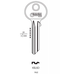 Yale Cylinder Key Blank 6 Pin - Pack 10 - STX-751621 
