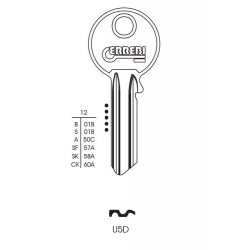Universal Cylinder Key Blank 4 Pin - Pack 10 - STX-751723 