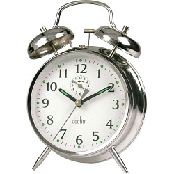 Acctim Saxon Bell Alarm Clock - Chrome - STX-785510 