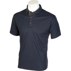 Glenwear Cuillin Unisex Breathable Polo Shirt - XXL Navy/Grey - STX-794699 