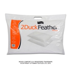 Easy Comfort Twin Duck Feather Pillows - STX-801766 