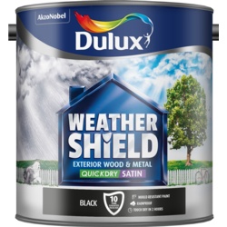 Dulux Weathershield Quickdry Satin 2.5L - Black - STX-811145 