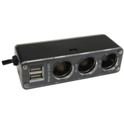Streetwize 12V Triple Socket With Twin USB - STX-818957 