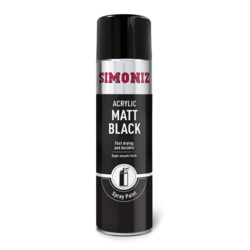Simoniz Spray Paint - Matt Black (Aerosol) - 500ml - STX-827316 