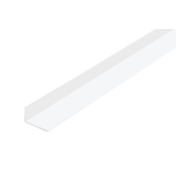Rothley Angle Unequal Sided - White Plastic - 40mm x 10mm x 2mm x 2m - STX-829219 