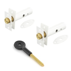 Securit White Security Door Key Pack 2 - 60mm - STX-857763 
