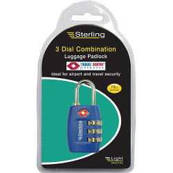 Sterling Light 3-Dial Security Combination Padlock - 26mm Assorted Colours - STX-878924 