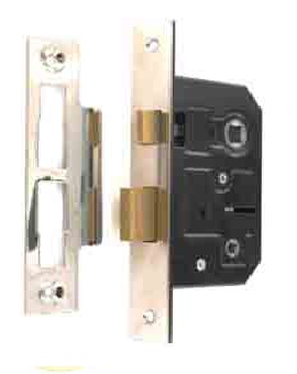 Bathroom lock Brass plated 63mm - S1834