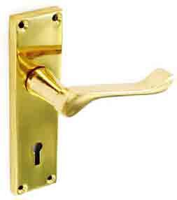 Victorian scroll lock handles 150mm - S2204