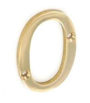 Brass numeral No.0 50mm - S2480