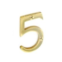Brass numeral No.5 50mm - S2485