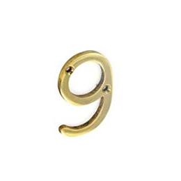 Brass numeral No.9 50mm - S2489