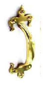 Brass fleur-de-lys handle 125mm - S2680