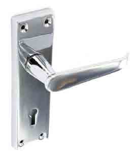 Chrome flat lock handles 150mm - S2705